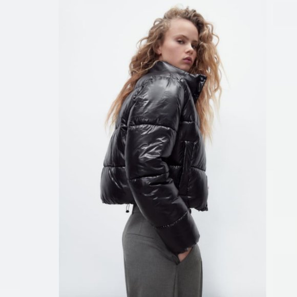 Zara Black Water Repellent Puffer Jacket Sz S, M NWT - Picture 5 of 10